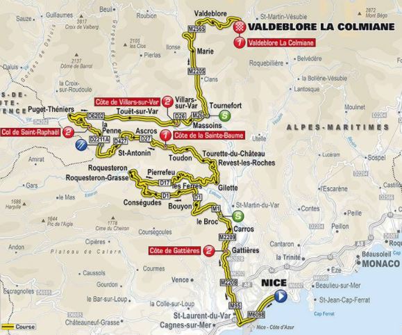 Paris Nice 2018 St7 Map